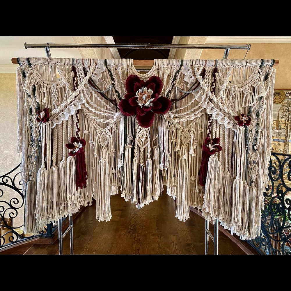 Handmade Macrame Extra Large Detailed Wall Hanging Backdrop